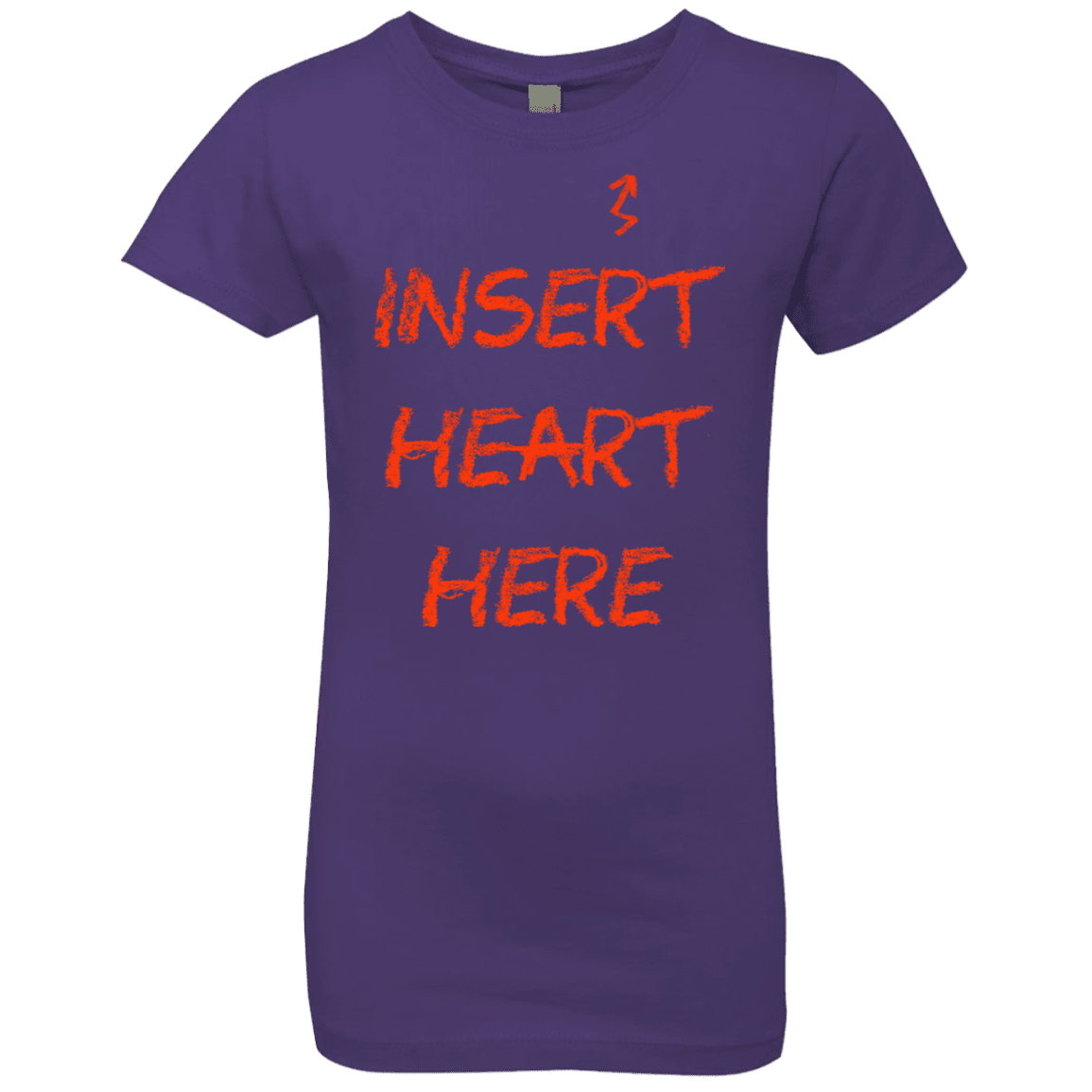 T-Shirts Purple Rush / YXS Insert Heart Here Girls Premium T-Shirt