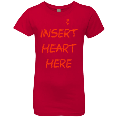 T-Shirts Red / YXS Insert Heart Here Girls Premium T-Shirt