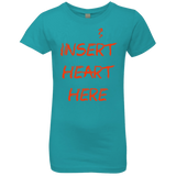 T-Shirts Tahiti Blue / YXS Insert Heart Here Girls Premium T-Shirt