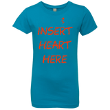 T-Shirts Turquoise / YXS Insert Heart Here Girls Premium T-Shirt