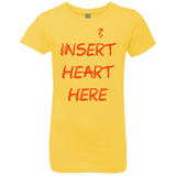 T-Shirts Vibrant Yellow / YXS Insert Heart Here Girls Premium T-Shirt