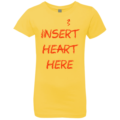 T-Shirts Vibrant Yellow / YXS Insert Heart Here Girls Premium T-Shirt