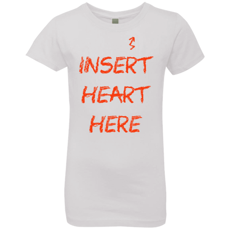 T-Shirts White / YXS Insert Heart Here Girls Premium T-Shirt