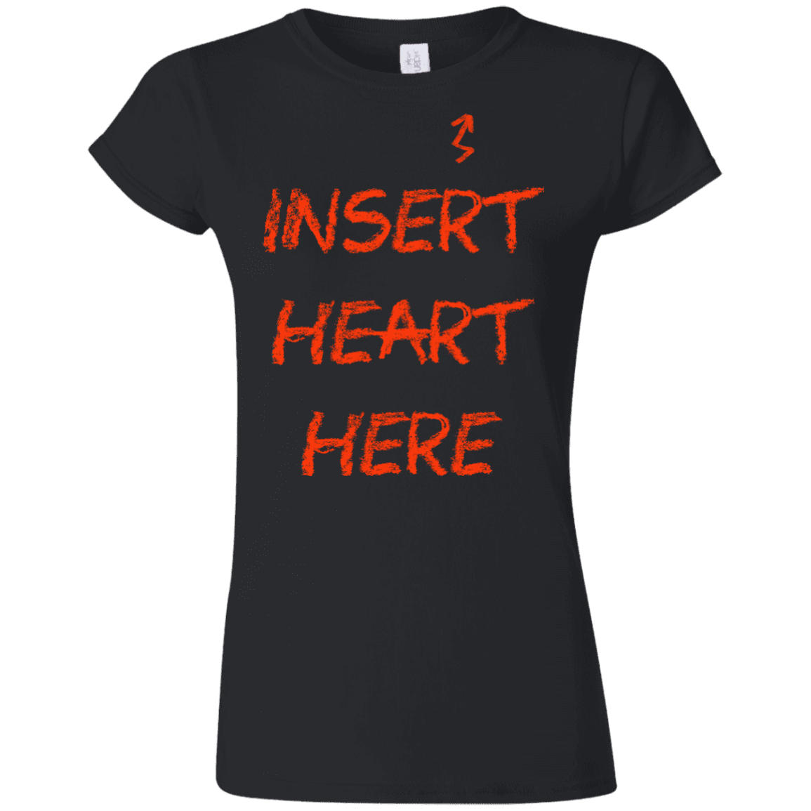 T-Shirts Black / S Insert Heart Here Junior Slimmer-Fit T-Shirt