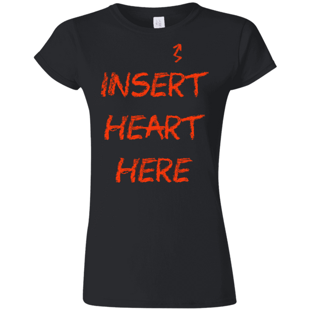 T-Shirts Black / S Insert Heart Here Junior Slimmer-Fit T-Shirt