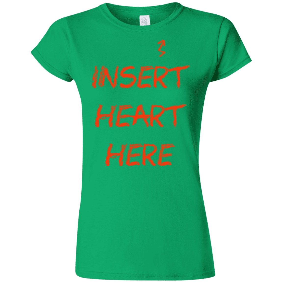 T-Shirts Irish Green / S Insert Heart Here Junior Slimmer-Fit T-Shirt