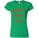 T-Shirts Irish Green / S Insert Heart Here Junior Slimmer-Fit T-Shirt