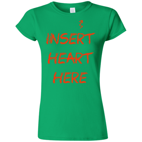 T-Shirts Irish Green / S Insert Heart Here Junior Slimmer-Fit T-Shirt