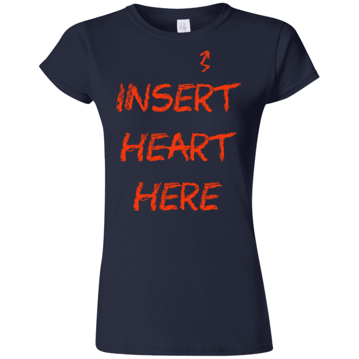 T-Shirts Navy / S Insert Heart Here Junior Slimmer-Fit T-Shirt