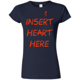 T-Shirts Navy / S Insert Heart Here Junior Slimmer-Fit T-Shirt