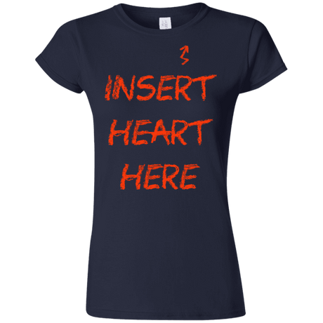 T-Shirts Navy / S Insert Heart Here Junior Slimmer-Fit T-Shirt