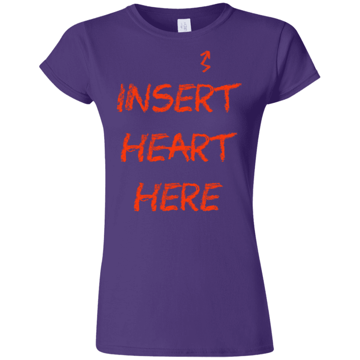 T-Shirts Purple / S Insert Heart Here Junior Slimmer-Fit T-Shirt