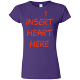 T-Shirts Purple / S Insert Heart Here Junior Slimmer-Fit T-Shirt