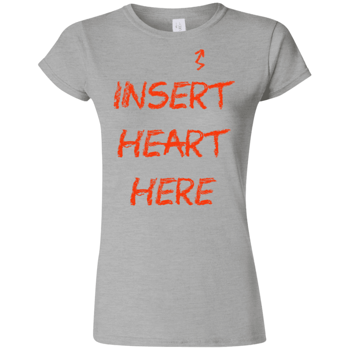 T-Shirts Sport Grey / S Insert Heart Here Junior Slimmer-Fit T-Shirt