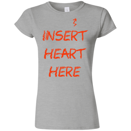 T-Shirts Sport Grey / S Insert Heart Here Junior Slimmer-Fit T-Shirt