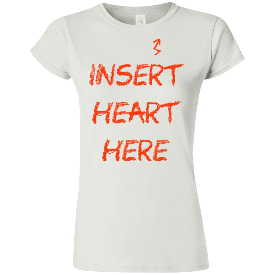 T-Shirts White / S Insert Heart Here Junior Slimmer-Fit T-Shirt