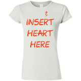 T-Shirts White / S Insert Heart Here Junior Slimmer-Fit T-Shirt