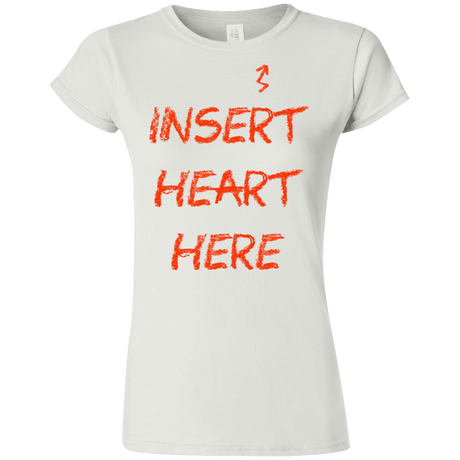 T-Shirts White / S Insert Heart Here Junior Slimmer-Fit T-Shirt