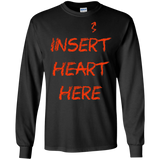 T-Shirts Black / S Insert Heart Here Men's Long Sleeve T-Shirt