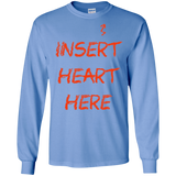 T-Shirts Carolina Blue / S Insert Heart Here Men's Long Sleeve T-Shirt