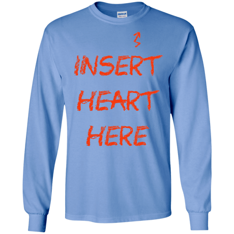 T-Shirts Carolina Blue / S Insert Heart Here Men's Long Sleeve T-Shirt