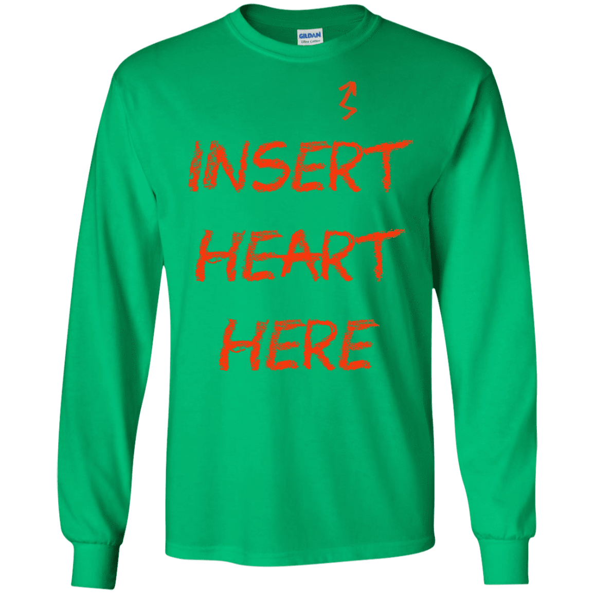 T-Shirts Irish Green / S Insert Heart Here Men's Long Sleeve T-Shirt