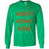 T-Shirts Irish Green / S Insert Heart Here Men's Long Sleeve T-Shirt