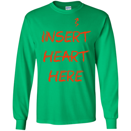 T-Shirts Irish Green / S Insert Heart Here Men's Long Sleeve T-Shirt