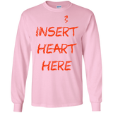 T-Shirts Light Pink / S Insert Heart Here Men's Long Sleeve T-Shirt