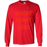 T-Shirts Red / S Insert Heart Here Men's Long Sleeve T-Shirt