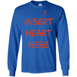 T-Shirts Royal / S Insert Heart Here Men's Long Sleeve T-Shirt