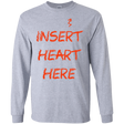 T-Shirts Sport Grey / S Insert Heart Here Men's Long Sleeve T-Shirt