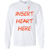 T-Shirts White / S Insert Heart Here Men's Long Sleeve T-Shirt