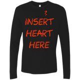 T-Shirts Black / S Insert Heart Here Men's Premium Long Sleeve
