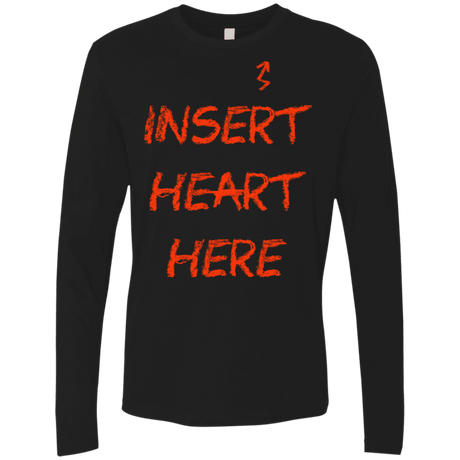 T-Shirts Black / S Insert Heart Here Men's Premium Long Sleeve
