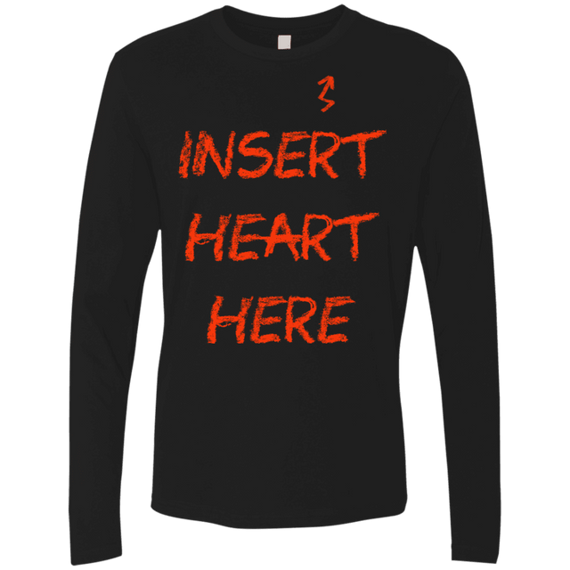T-Shirts Black / S Insert Heart Here Men's Premium Long Sleeve