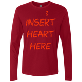 T-Shirts Cardinal / S Insert Heart Here Men's Premium Long Sleeve