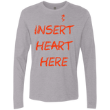 T-Shirts Heather Grey / S Insert Heart Here Men's Premium Long Sleeve