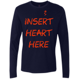 T-Shirts Midnight Navy / S Insert Heart Here Men's Premium Long Sleeve