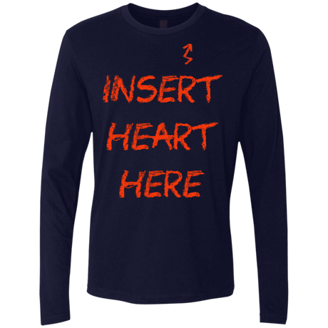 T-Shirts Midnight Navy / S Insert Heart Here Men's Premium Long Sleeve