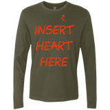 T-Shirts Military Green / S Insert Heart Here Men's Premium Long Sleeve