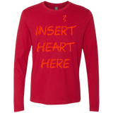 T-Shirts Red / S Insert Heart Here Men's Premium Long Sleeve