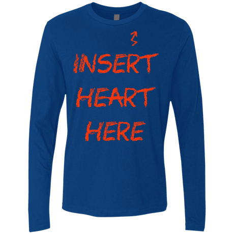 T-Shirts Royal / S Insert Heart Here Men's Premium Long Sleeve
