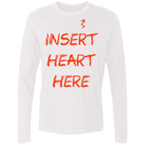 T-Shirts White / S Insert Heart Here Men's Premium Long Sleeve