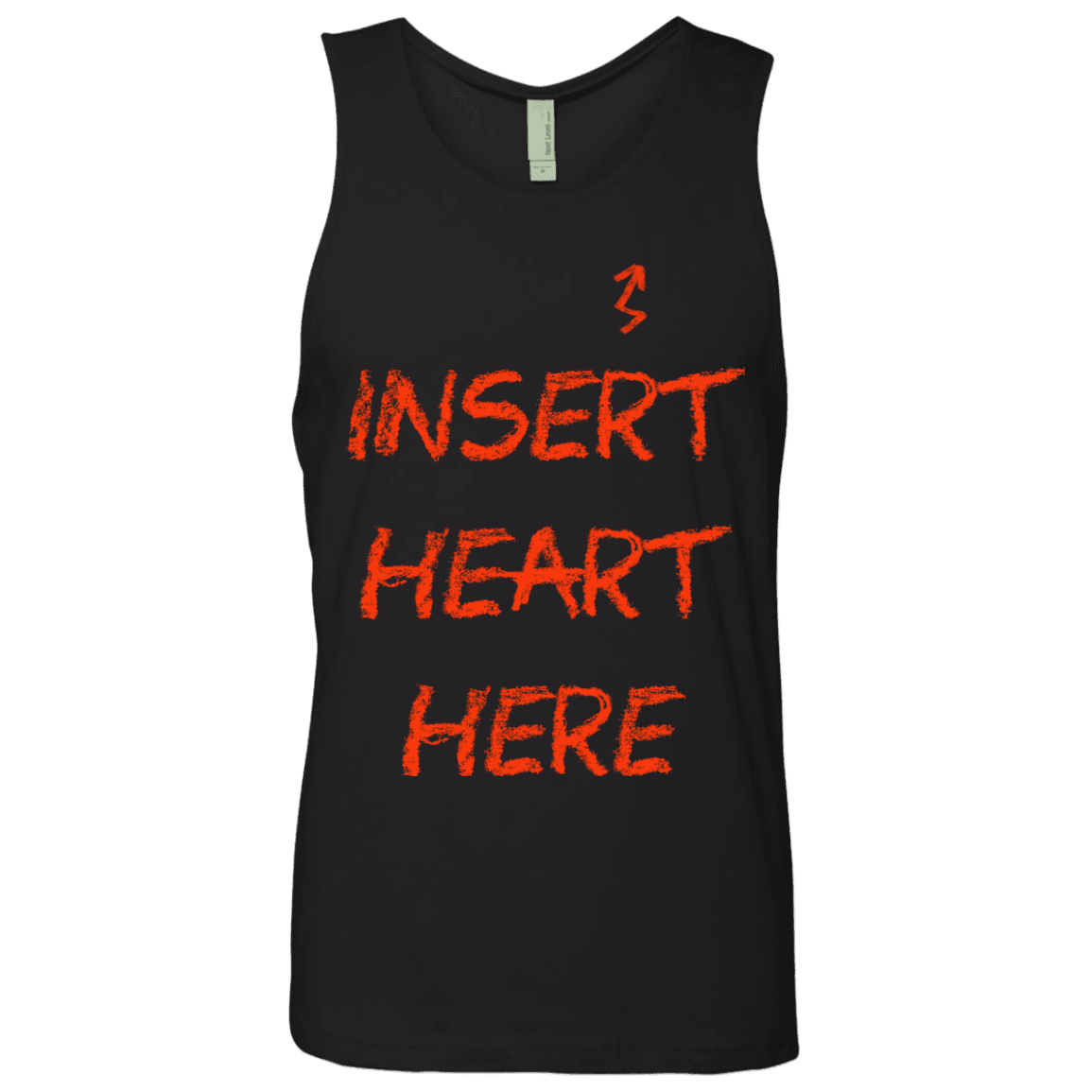 T-Shirts Black / S Insert Heart Here Men's Premium Tank Top