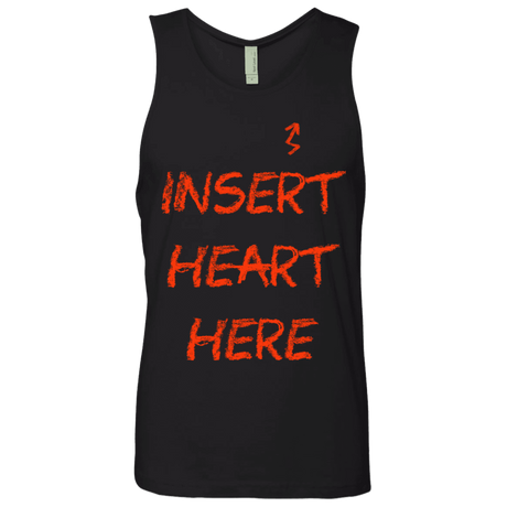 T-Shirts Black / S Insert Heart Here Men's Premium Tank Top