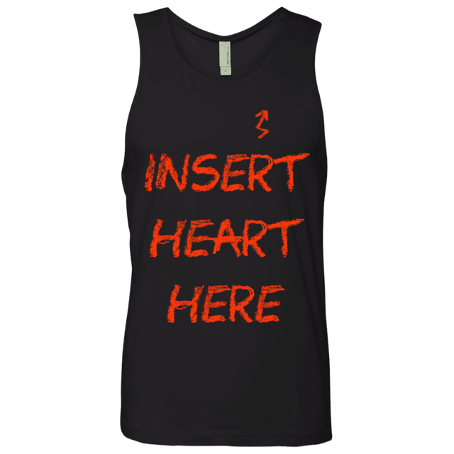 T-Shirts Black / S Insert Heart Here Men's Premium Tank Top