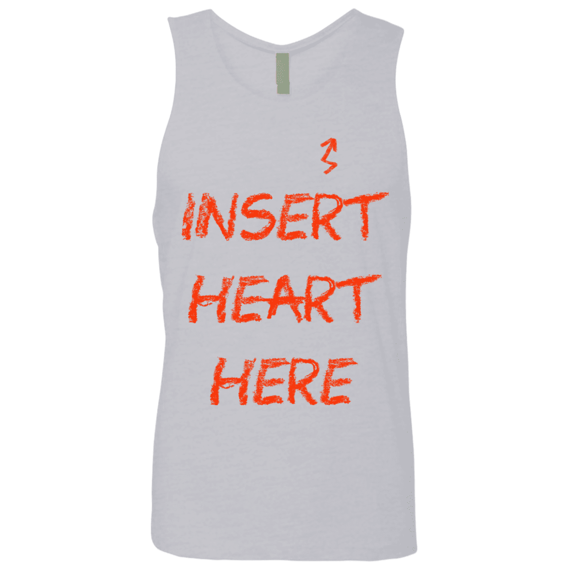 T-Shirts Heather Grey / S Insert Heart Here Men's Premium Tank Top