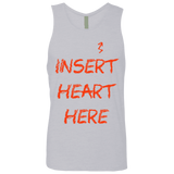 T-Shirts Heather Grey / S Insert Heart Here Men's Premium Tank Top