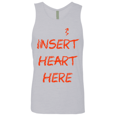 T-Shirts Heather Grey / S Insert Heart Here Men's Premium Tank Top